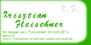 krisztian fleischner business card